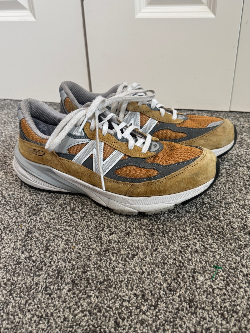 New Balance 990v6 Made USA Workwear Tan Orange Mens 9.5 READ DESCRIPTION